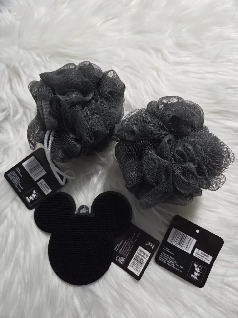 Disney Mickey Mouse Bath Pouf & Scrubber Set